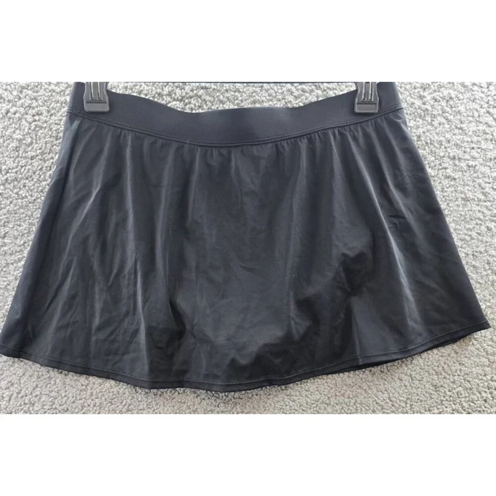 Swim Solutions Mix and Match Swim Skirt Women's 16 Black Elastic Waist Pull On